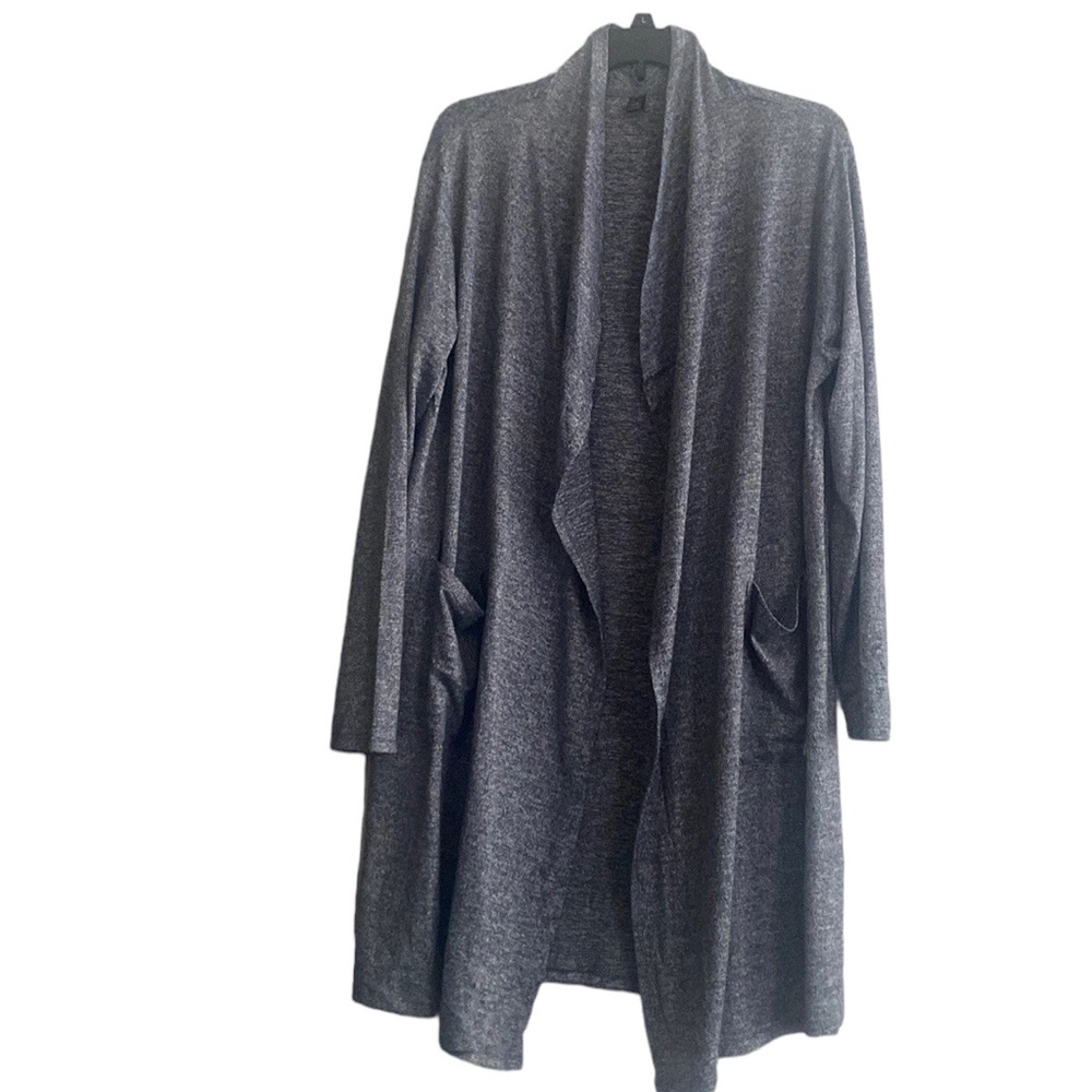 Soft Comfy Wrap Marble Gray Cardigan